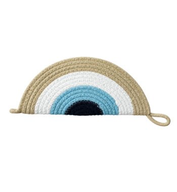 Beige Evil Eye Design Clutch Bag for Women