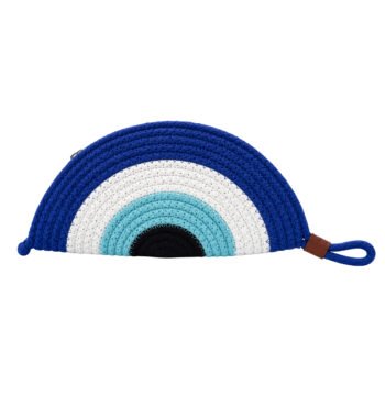 Blue Evil Eye Design Clutch Bag for Women