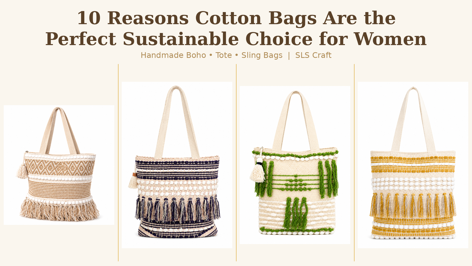 cotton bags for women, slscraft