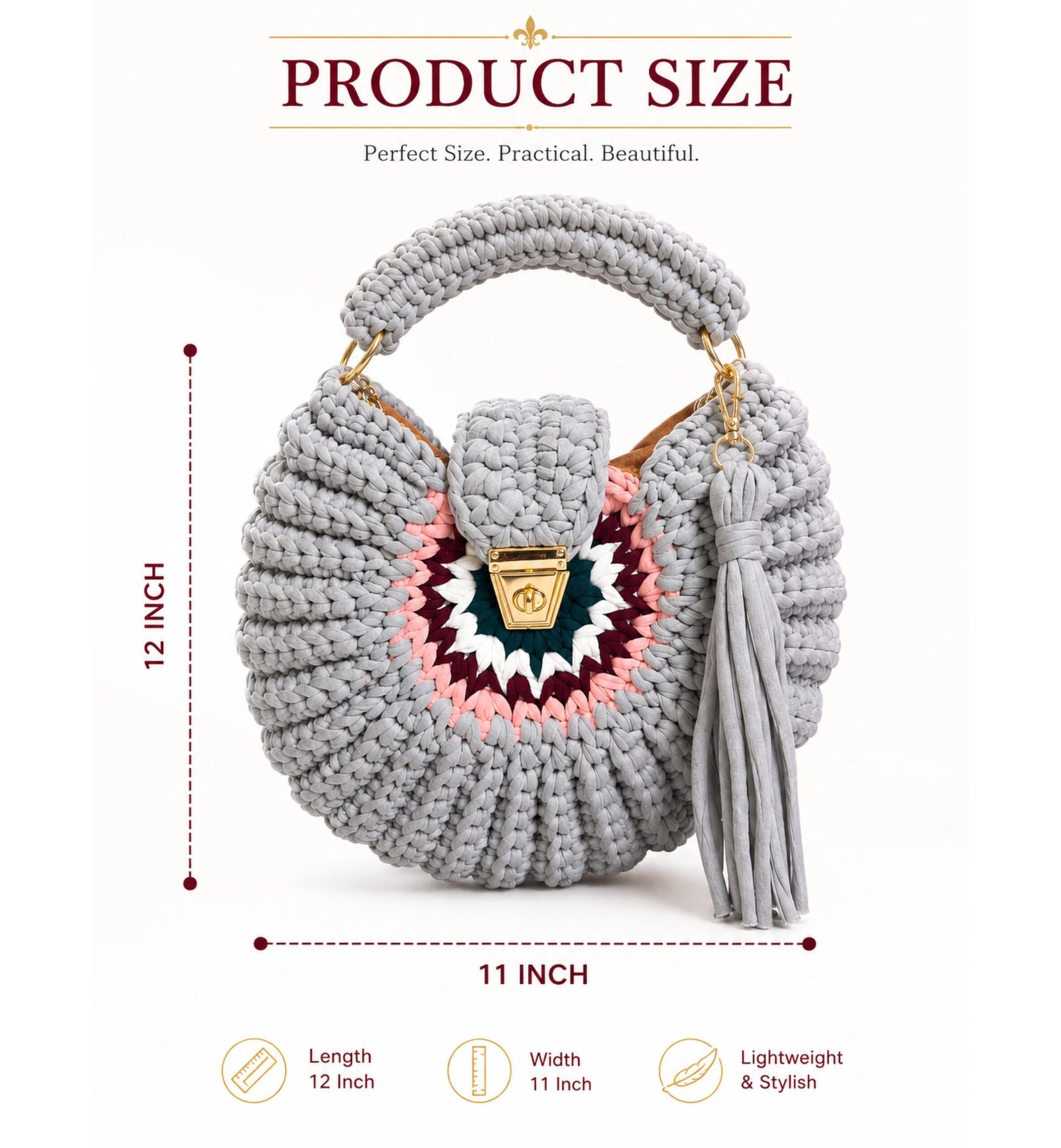 Handmade Crochet Bag For Women, Slscraft